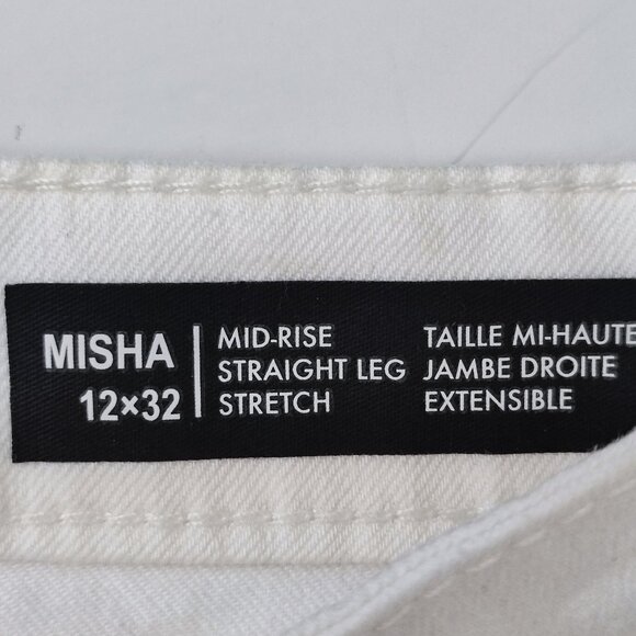 Buffalo David Bitton jeans Misha mid-rise straight leg stretch women's sz 12x32 - Picture 6 of 13